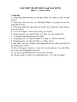 MÔN HỌC MÁY XÂY DỰNG