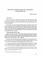 Quan hệ văn hóa việt nam  hàn quốc 20 năm nhìn lại (2013) nguyễn thị tâm 