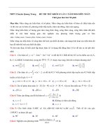 Đề toán THPT chuyên quang trung – bình phước   lần 1   file word có lời giải chi tiết