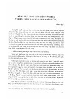 Năng lực giao tiếp liên văn hóa với hội nhập và phát triển bền vững (2013) đỗ bá quý 