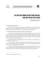 Tài liệu địa chính hà nội thời cận đại sưu tập và giá trị tư liệu (2008) phan phương thảo 