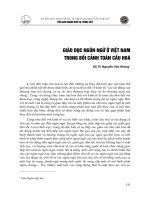 Giáo dục ngôn ngữ ở việt nam trong bối cảnh toàn cầu hoá (2008) nguyễn văn khang 