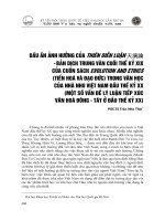 Dấu ấn ảnh hưởng của thiên diễn luận    trong văn học của nhà nho việt nam đầu thế kỷ XX (một số vấn đề lý luận tiếp xúc văn hoá đông   tây ở đầu thế kỷ XX) (2008) trần nho thìn 