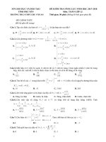 Đề thi thử THPT Quốc gia năm 2018 môn Toán  trường THPT chu văn an
