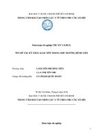 KỸ NĂNG GIAO TIẾP TRONG MÔI TRƯỜNG BỆNH VIỆN