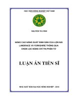 Nâng cao năng suất sinh sản của lợn nái Landrace và Yorkshire thông qua chọn lọc bằng chỉ thị phân tử (Luận án tiến sĩ)