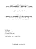 KỸ NĂNG làm VIỆC NHÓM GIỮA các THƯ ký y KHOA TRONG BỆNH VIỆN đại học y dược TP hồ CHÍ MINH 