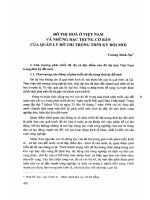 Đô thị hóa ở việt nam và những đặc trưng cơ bản của quản lý đô thị trong thời kỳ đổi mới (2013) trương minh dục 