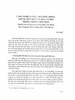 Làng nghề ở châu thổ sông hồng  những biến đổi văn hóa, xã hội trong thời kỳ hội nhập ( nghiên cứu trường hợp 3 làng nghề  sơn đồng, bát tràng( hà nội) và đồng xâm( thái bình) (2013) vũ trung 
