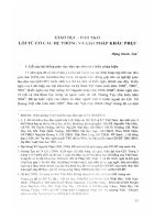 Giáo dục  đào tạo lỗi từ cơ cấu hệ thống và giải pháp khắc phục (2013) đặng danh ánh 