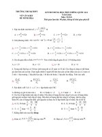 Đề thi thử THPT Quốc gia năm 2018 môn Toán  trường THPT võ văn kiệt