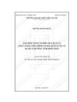 Giải pháp nâng cao hiệu quả quản lý chất lượng công trình tại ban quản lý dự án huyện tam nông, tỉnh đồng tháp (tt) 