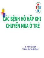 Các bệnh thường gặp ở trẻ em khi chuyển mùa