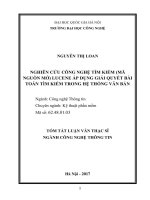 Nghiên cứu công nghệ tìm kiếm (Mã nguồn mở) Lucene áp dụng giải quyết bài toán tìm kiếm trong hệ thống Văn bản (tt)