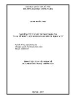 Nghiên cứu và xây dựng ứng dụng phân tích dữ liệu kinh doanh thiết bị điện tử (tt)