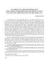 Tác động của một số chính sách phát triển xã hội đối với cộng đồng cư dân các dân tộc thiểu số vùng tây bắc hiện nay (2013) hoàng thị hạnh 
