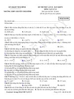 Đề thi thử Chuyên Thái Bình  Lần 2  Giải chi tiết