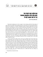 Thi pháp học hiện đại trong nghiên cứu văn học ở việt nam thế kỷ XX (2008) trần đình sử 
