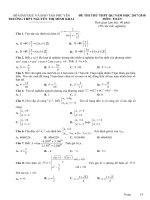 Đề thi thử THPT Quốc gia năm 2018 môn Toán  trường THPT minh khai