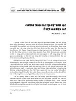 Chương trình đào tạo việt nam học ở việt nam hiện nay (2008) trần lê bảo 