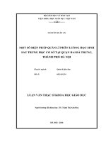 Một số biện pháp quản lý phân luồng học sinh sau THCS tại quận Hai Bà Trưng, Hà Nội (Luận văn thạc sĩ)