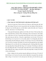 Dạy dạng toán tìm hai số khi biết tổng và tỉ số của hai số đó cho học sinh lớp 4