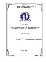 NÂNG CAO CHẤT LƯỢNG HOẠT ĐỘNG CỦA HỘI ĐỒNG NHÂNDÂN XÃ CHIỀNG XÔM, THÀNH PHỐ SƠN LA