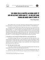 Tác động của di chuyển lao động quốc tế đối với sự phát triển kinh tế   xã hội việt nam trong hội nhập kinh tế quốc tế (2008) lê hồng huyên 