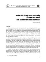 Nguồn gốc và quá trình phát triển của kiến trúc nhà ở dân gian truyền thống người việt (2008) trần thị quế hà 