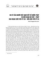 Du ký của người việt nam viết về nước pháp và mối quan hệ việt   pháp giai đoạn cuối thế kỷ XIX   nửa đầu thế kỷ XX (2008) nguyễn hữu sơn 