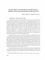 Social impact investment international perspectives and suggestions for vietnam (2013) nguyen thuy linh, seymour richard g  