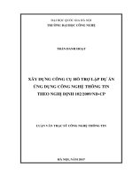 Xây dựng công cụ hỗ trợ lập dự án ứng dụng CNTT theo nghị định 102 (Luận văn thạc sĩ)