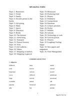 1  COMMON ADJECTIVES  SPEAKING TOPIC