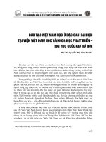 Đào tạo việt nam học ở bậc sau đại học tại viện việt nam học và khoa học phát triển   ĐHQGHN (2008) nguyễn thị việt thanh 