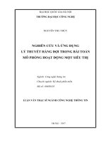 Nghiên cứu và ứng dụng lý thuyết hàng đợi trong bài toán mô phỏng hoạt động một siêu thị (Luận văn thạc sĩ)