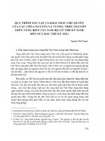 Quá trình xác lập và khai thác chủ quyền của các chúa nguyễn và vương triều nguyễn trên vùng biển tây nam bộ( từ thế kỷ XVIII đến nửa đầu thế kỷ XIX) (2013) nguyễn thế trung 