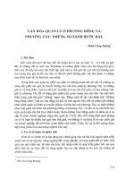Văn hóa quản lý ở phương đông và phương tây những so sánh bước đầu (2013) đinh công hoàng 
