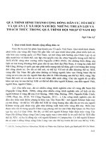 Quá trình hình thành cộng đồng dân cư, tổ chức và quản lý xã hội nam bộ những thuận lợi và thách thức trong quá trình hội nhập ở nam bộ (2013) ngô văn lệ 