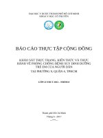 KHẢO sát THỰC TRẠNG, KIẾN THỨC và THỰC HÀNH về PHÒNG CHỐNG BỆNH SUY DINH DƯỠNG TRẺ EM của NGƯỜI dân tại PHƯỜNG 9, QUẬN 4, TPHCM
