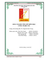 Bài tập lớn Công nghệ CNC