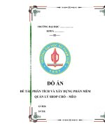 Đồ án phần mềm quản lý thú cưng C