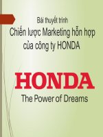 Slide  Chiến lược Marketing hỗn hợp của công ty HONDA