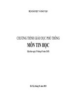 Dự thảo chương trình giáo dục phổ thông môn tin học 2018