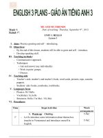 Giáo án môn tiếng anh lớp 3   học kì i (chương trình tiểu học mới) 
