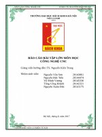 Bài tập lớn Công nghệ CNC