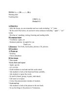 Giáo án trọn bộ lớp 1 môn tiếng anh 