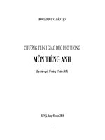 Dự thảo chương trình môn tiếng anh 2018