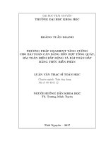 Phương pháp gradient tăng cường cho bài toán cân bằng hỗn hợp tổng quát, bài toán điểm bất động và bài toán bất đẳng thức biến phân (Luận văn thạc sĩ)