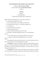 Một số đề thi cuối kỳ môn Quản trị Tài Chính