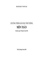 Dự thảo chương trình giáo dục phổ thông môn Toán 2018